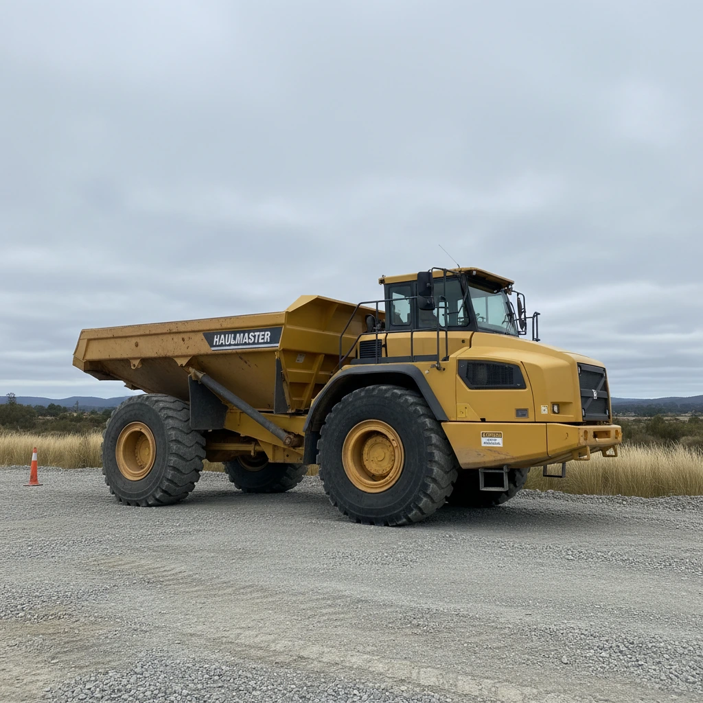 Heavy vehicle in for mechanical and hydraulic repairs at the Queanbeyan workshop